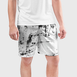 Шорты спортивные мужские Color black and white, цвет: 3D-принт — фото 2