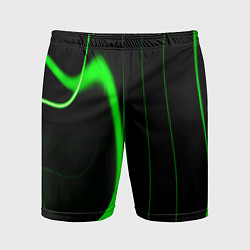 Шорты спортивные мужские Color green light green black, цвет: 3D-принт
