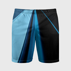 Шорты спортивные мужские Black blue, цвет: 3D-принт