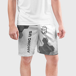 Шорты спортивные мужские Among Us - white gradient вертикально, цвет: 3D-принт — фото 2