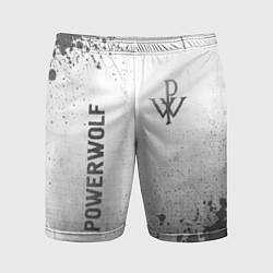 Шорты спортивные мужские Powerwolf - white gradient вертикально, цвет: 3D-принт