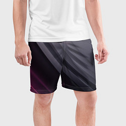 Шорты спортивные мужские Color black grey, цвет: 3D-принт — фото 2