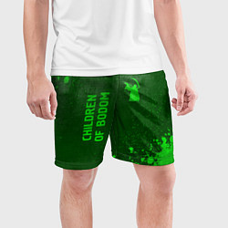 Шорты спортивные мужские Children of Bodom - green gradient вертикально, цвет: 3D-принт — фото 2