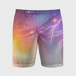 Мужские спортивные шорты Магический фон с молниями и звездами