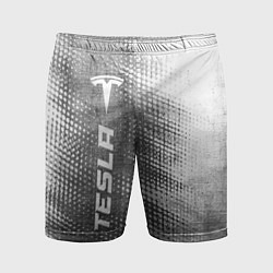 Шорты спортивные мужские Tesla - grey gradient по-вертикали, цвет: 3D-принт