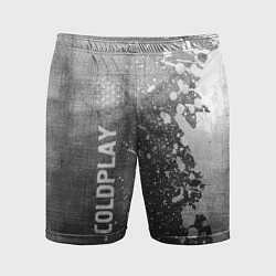 Шорты спортивные мужские Coldplay - grey gradient по-вертикали, цвет: 3D-принт