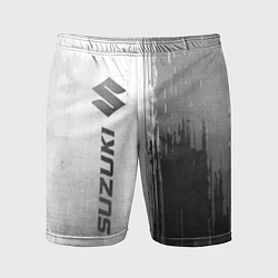 Шорты спортивные мужские Suzuki - white gradient по-вертикали, цвет: 3D-принт