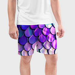 Шорты спортивные мужские Мазки краски с градиентом, цвет: 3D-принт — фото 2