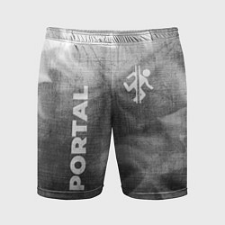 Шорты спортивные мужские Portal - grey gradient вертикально, цвет: 3D-принт