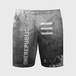 Мужские спортивные шорты OneRepublic - grey gradient вертикально