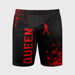 Мужские спортивные шорты Queen - red gradient вертикально