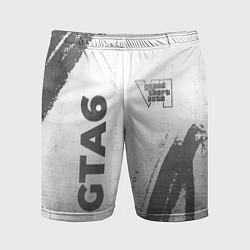 Шорты спортивные мужские GTA6 - white gradient вертикально, цвет: 3D-принт
