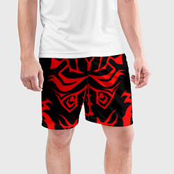 Шорты спортивные мужские Тату ситха, цвет: 3D-принт — фото 2