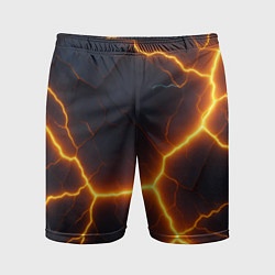 Мужские спортивные шорты Молнии и черные объемные плиты