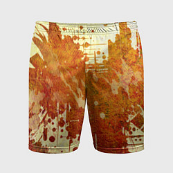 Шорты спортивные мужские Абстракция - sunspot, цвет: 3D-принт