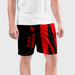 Шорты спортивные мужские Black Sabbath - red gradient по-вертикали, цвет: 3D-принт — фото 2