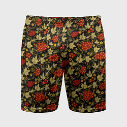 Шорты спортивные мужские Традиционный русский узор, цвет: 3D-принт