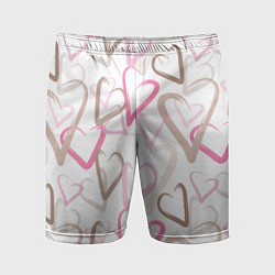 Мужские спортивные шорты Розовые сердца