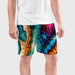 Шорты спортивные мужские Разноцветный узор, цвет: 3D-принт — фото 2