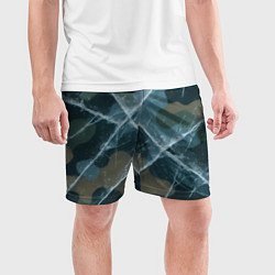 Шорты спортивные мужские Лед на камуфляже, цвет: 3D-принт — фото 2