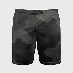 Мужские спортивные шорты Черно-серый камуфляж