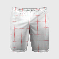 Шорты спортивные мужские Color white red crosses, цвет: 3D-принт