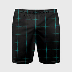 Шорты спортивные мужские Color black blue crosses, цвет: 3D-принт