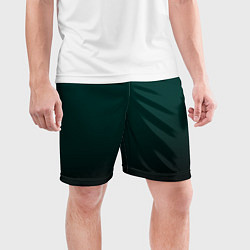 Шорты спортивные мужские Тёмный изумруд, цвет: 3D-принт — фото 2
