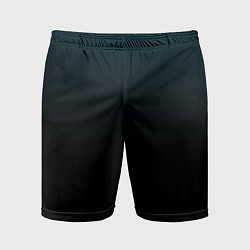 Шорты спортивные мужские Морская глубина в чёрном, цвет: 3D-принт