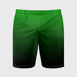 Шорты спортивные мужские Green gradient, цвет: 3D-принт
