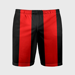 Шорты спортивные мужские Color red and black, цвет: 3D-принт