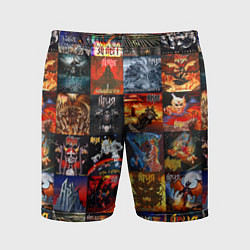 Шорты спортивные мужские Ария - обложки альбомов и песен, цвет: 3D-принт