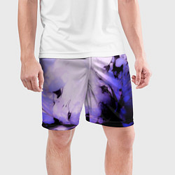 Шорты спортивные мужские Взрывной индиго светлый, цвет: 3D-принт — фото 2