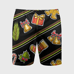 Шорты спортивные мужские Рождественский дух, цвет: 3D-принт