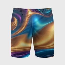 Шорты спортивные мужские Сплавы разноцветные, цвет: 3D-принт