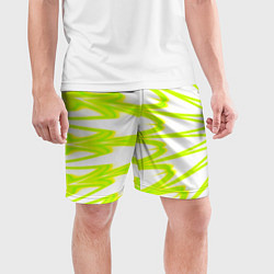 Шорты спортивные мужские Color neon green, цвет: 3D-принт — фото 2