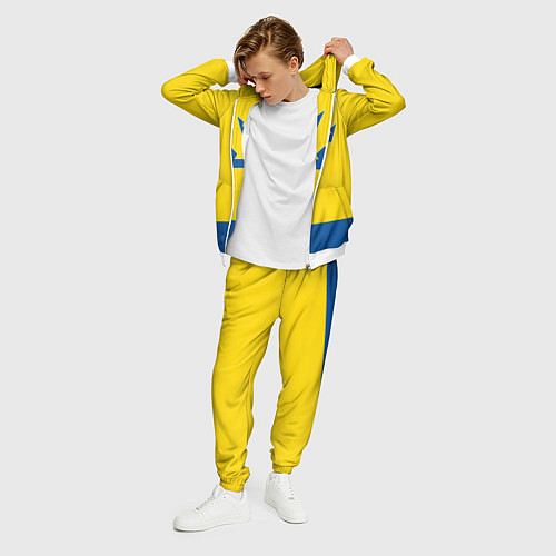 Мужской костюм Сборная Швеции: домашняя форма / 3D-Белый – фото 3
