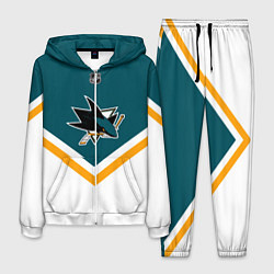 Костюм мужской NHL: San Jose Sharks, цвет: 3D-белый
