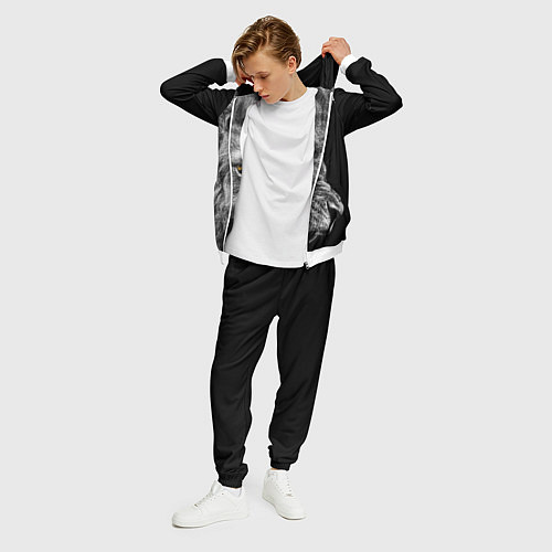 Мужской костюм Оскал льва / 3D-Белый – фото 3