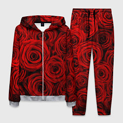 Костюм мужской Красные розы, цвет: 3D-меланж