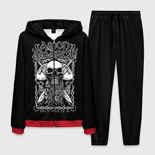 Мужской костюм Amon Amarth: Trio Skulls / 3D-Красный – фото 1