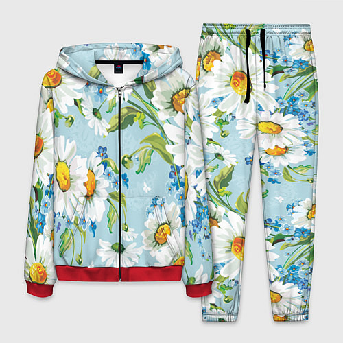 Мужской костюм Ромашки / 3D-Красный – фото 1