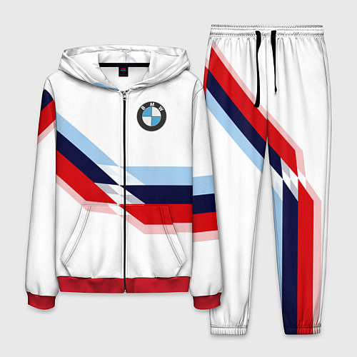Мужской костюм BMW БМВ WHITE / 3D-Красный – фото 1