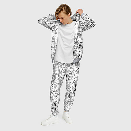 Мужской костюм Совушки: узор / 3D-Меланж – фото 3