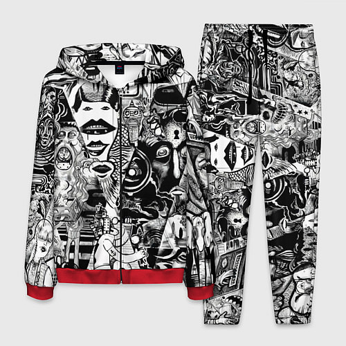 Мужской костюм Стикербомбинг / 3D-Красный – фото 1
