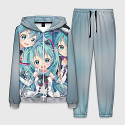 Костюм мужской Hatsune Miku, цвет: 3D-меланж
