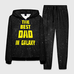 Костюм мужской The Best Dad in Galaxy, цвет: 3D-черный