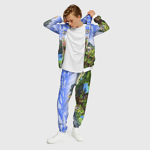 Мужской костюм Майнкрафт: Леонид / 3D-Белый – фото 3