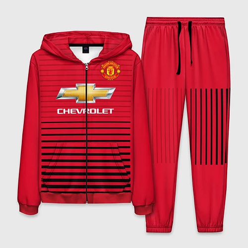 Мужской костюм FC Manchester United: Away 18/19 / 3D-Красный – фото 1