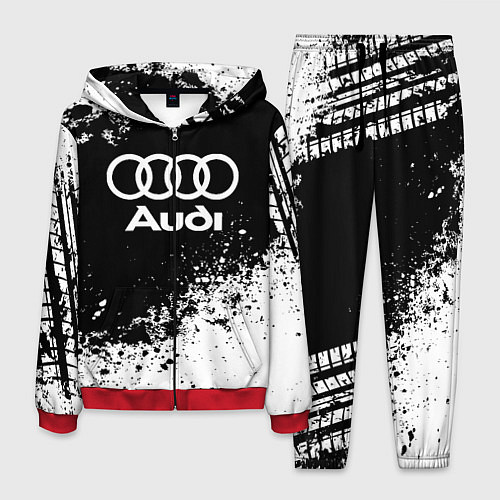 Мужской костюм Audi: Black Spray / 3D-Красный – фото 1